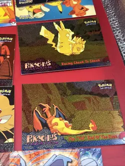 (89) Vintage Topps Black Logo Pokemon Cards: Pikachu, Charizard, Oddish, Misty - Image 2