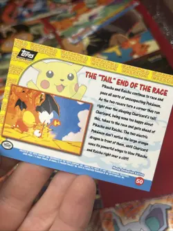 (89) Vintage Topps Black Logo Pokemon Cards: Pikachu, Charizard, Oddish, Misty - Image 3