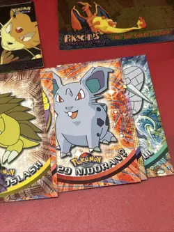 (89) Vintage Topps Black Logo Pokemon Cards: Pikachu, Charizard, Oddish, Misty - Image 4