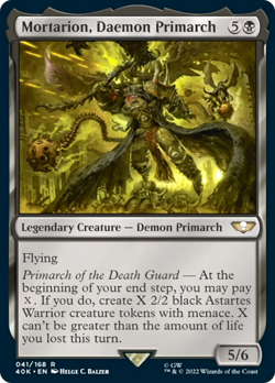 Mortarion, Daemon Primarch Warhammer 40,000 NM Rare CARD ABUGames - Image 1