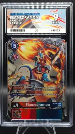 Flamedramon - BT8‑012 Parallel - ACE Grade 9 MINT - Digimon Card Game - Image 2
