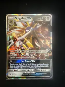 Pokemon TCG Solgaleo GX Holo Ultra Rare Card Sun & Moon Base Set 89/149 - Image 1