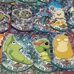 (51) 1999 Topps Pokemon TV Series Black Logo Cards: Meowth, Machamp, Geodude - Image 3