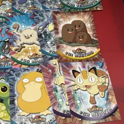 (51) 1999 Topps Pokemon TV Series Black Logo Cards: Meowth, Machamp, Geodude - Image 4