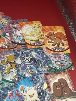 (51) 1999 Topps Pokemon TV Series Black Logo Cards: Meowth, Machamp, Geodude - Image 5