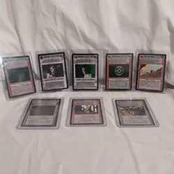 1995 Star Wars CCG Lightside 8 Rare Card Lot Mint Leia Revolution Death Star - Image 1