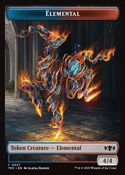 Elemental // Monk Double-Sided Token - MTG Cards Shop - Image 1