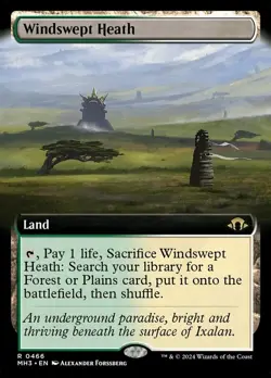 MTG Windswept Heath - Foil - Extended Art, Light Play, English Modern Horizons 3 - Image 1