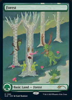 [MTG] Forest (Foil) (Showcase) (1386) (SLD) NM - Image 1