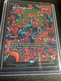 Rite of Replication M0014 Borderless Spider-Man Magic The Gathering 2025 Marvel - Image 3