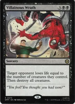 MTG Magic the Gathering Villainous Wrath (74/308) Marvel's Spider-Man NM - Image 1