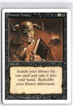 Demonic Tutor Revised Edition 105 MP x1 MTG Magic: the Gathering - Image 1