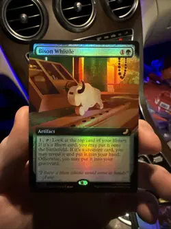 MTG Bison Whistle 0202 Foil (Extended Art) Avatar TLE NM - Image 1