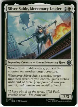 MTG - Silver Sable, Mercenary Leader 13 Marvel's Spider-Man U - Foil - Image 1