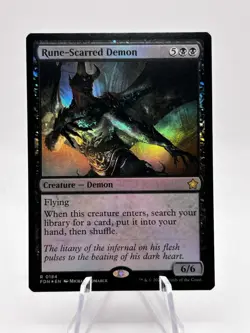 Rune-Scarred Demon 0184 Foil Foundations FRN MTG NM - Image 1