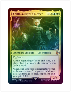 1x Y'shtola, Night's Blessed, Foil, Final Fantasy Commander, MTG NM - Image 1
