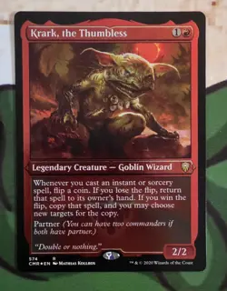X 1 Krark, the Thumbless Foil Etched NM-M Commander Legends 574 MTG - Image 1