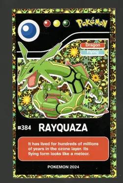 2024 POKEMON POKEDEX BLACK Card #384 RAYQUAZA Peru Edition NM - Image 1