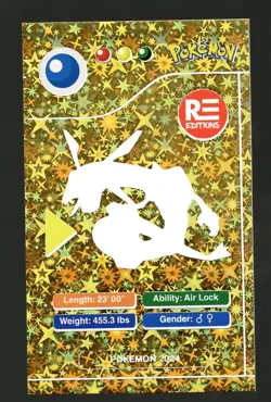 2024 POKEMON POKEDEX BLACK Card #384 RAYQUAZA Peru Edition NM - Image 2