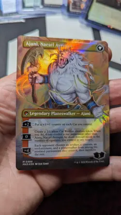 1x Ajani Nacatl Pariah Textured Borderless NM - MH3 Magic MTG x1 - Image 2