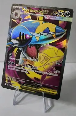Pokemon TCG Mega Sharpedo EX Ultra Rare Full Art 113/094 Phantasmal Flames NM - Image 1