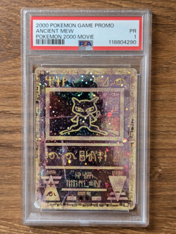 2000 Pokemon Game Movie Promo PSA 1 Ancient Mew Holo FRESH GRADE CASE - Image 1
