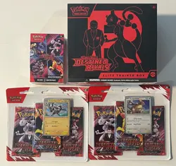 Pokemon TCG Destined Rivals Sealed Bundle - ETB, Blister Packs & Booster Bundle - Image 1