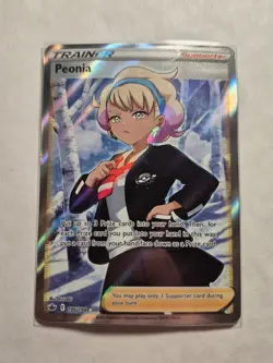 Peonia 196/198 Pokemon Chilling Reign Sword & Shield Full Art Rare NM - Image 1