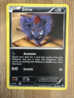 Zorua 69/108 B&W Dark Explorers Common Pokemon NM - Image 1