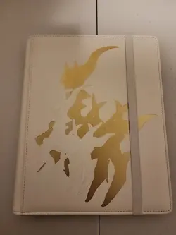 Pokemon Arceus Ultra Pro White Binder with Gold (20) 9 Pocket Page Used - Image 1