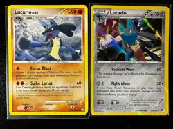 POKEMON LUCARIO HOLO LOT 2 LEGENDS AWAKENED FATES COLLIDE TCG NM - Image 1