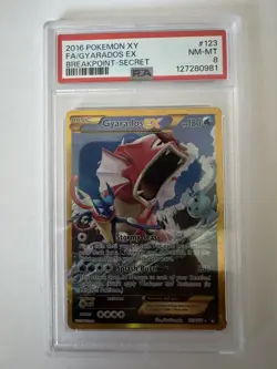 Pokemon Gyarados EX XY Breakpoint Secret Rare Full Art #123 PSA 8 - Image 1