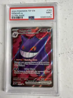2024 POKEMON TEF EN-TEMPORAL FORCES ULTRA RARE #193 GENGAR EX PSA 9 - Image 1