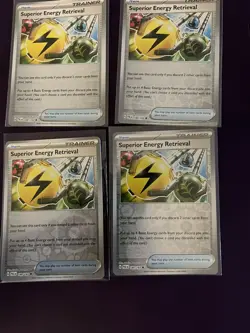 4x Superior Energy Retrieval 189/193 Paldea Evolved Pokemon Reverse Holo Playset - Image 1