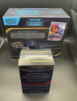 Sealed Pokemon TCG Phantasmal Flames ETB Elite Trainer Box & Booster Bundle - Image 1