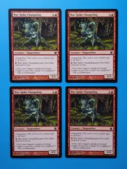 MTG 4x War Spike Changeling x4 LP Magic Modern Masters 2013 Playset - Image 1
