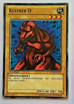Yu-Gi-Oh! Kleiner D LCJW-DE145 1. Auflage, Deutsch, NM Dinosaurier Karte - Image 1