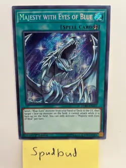 Majesty With Eyes of Blue Secret Rare LCKC-EN031 (LP 1st Edition) - Image 1