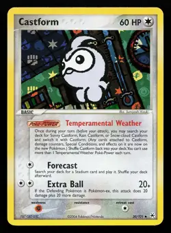 Castform 30/101 Reverse Holo EX Hidden Legends Pokemon Card - Image 1