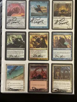 MTG-AP Mixed Lot 9 Signed Magic The Gathering Cards By Pollack Scott & Poole - Image 1