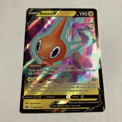 Pokemon TCG Rotom v Crown Zenith Holo Ultra Rare Card 045/159 LP FREE SHIP - Image 1