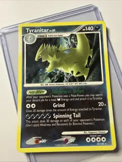 Tyranitar Lv.61 30/100 Stormfront Holo Rare Pokemon Card TCG 2008 - Image 1