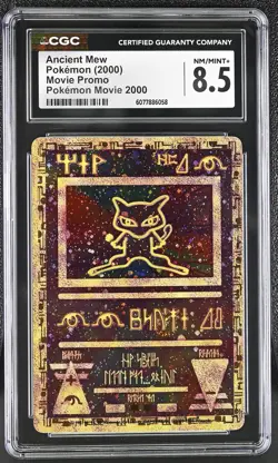 CGC 8.5 Ancient Mew 2000 Movie Promo Reverse Holo SWIRL Pokemon Card - Image 1