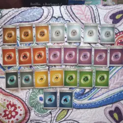 Pokemon Scarlet & Violet 151 Cosmic Holo Energy Lot of 24 Cards 14 have swirls - Image 1