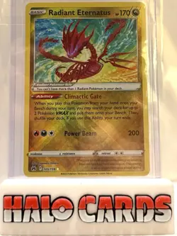 PACK FRESH Radiant Eternatus 105/159 Crown Zenith Ultra Rare Holo Pokemon Card G - Image 1