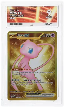ACE 9 Mew EX 205/165 S&V 151 Gold HR Holo Pokemon Card - Mint - Image 1