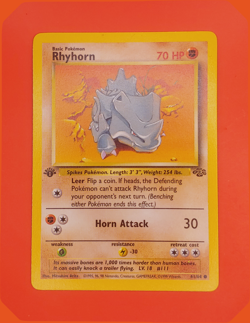 Rhyhorn 61/64 Common 1st Edition - Jungle Set - NM Near Mint Pokemon Card WOTC - Image 1