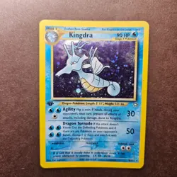 1st Edition Kingdra 8/111 Pokemon Neo Genesis Holo Rare Card - LP - First Ed - Image 1