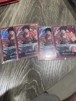 One Piece Card Game Monkey.D.Luffy - ST01-001 - Leader - Pre-Errata X4 - Image 1