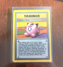 Clefairy Doll 70/102 Base Set Rare Pokemon Trainer Card - Image 1